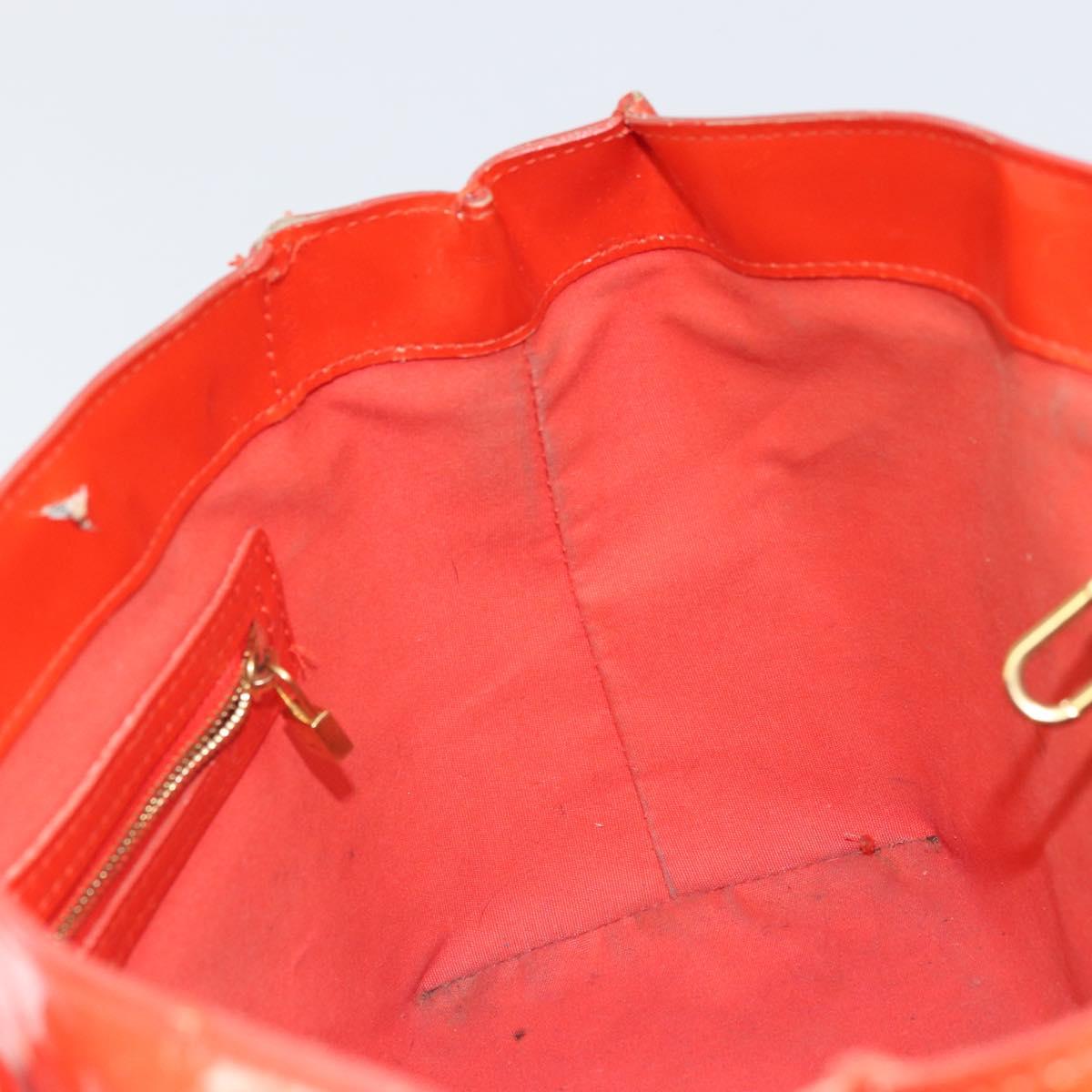 LOUIS VUITTON Monogram Vernis Wilshire PM Bag Orenge Sunset M93644 Auth BA10354