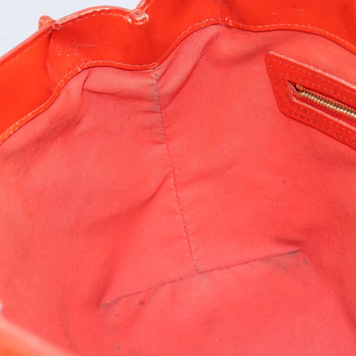 LOUIS VUITTON Monogram Vernis Wilshire PM Bag Orenge Sunset M93644 Auth BA10354