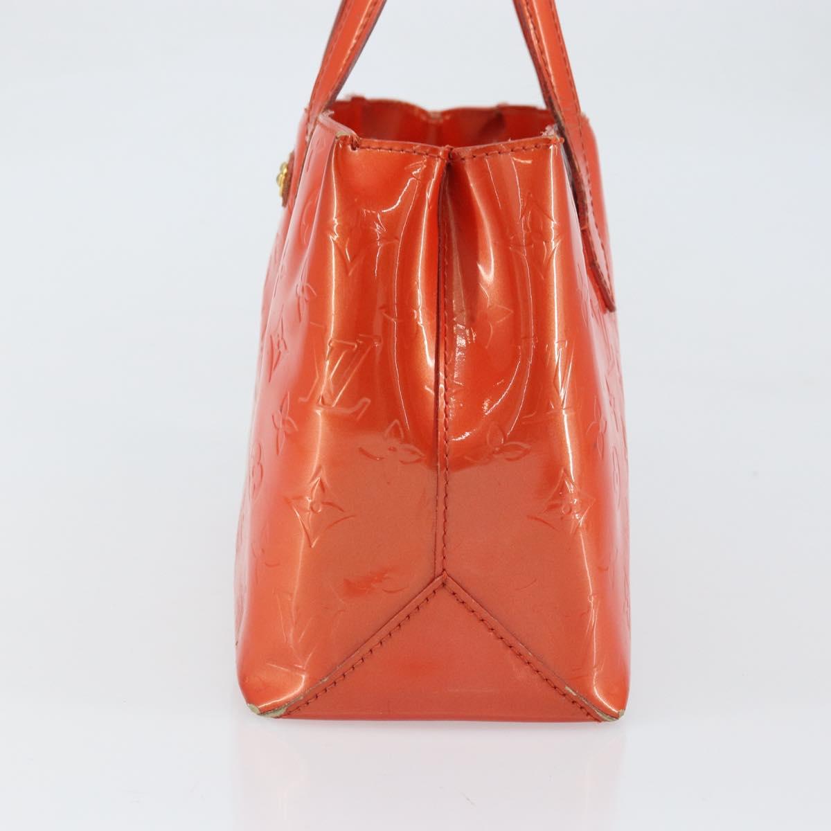 LOUIS VUITTON Monogram Vernis Wilshire PM Bag Orenge Sunset M93644 Auth BA10354