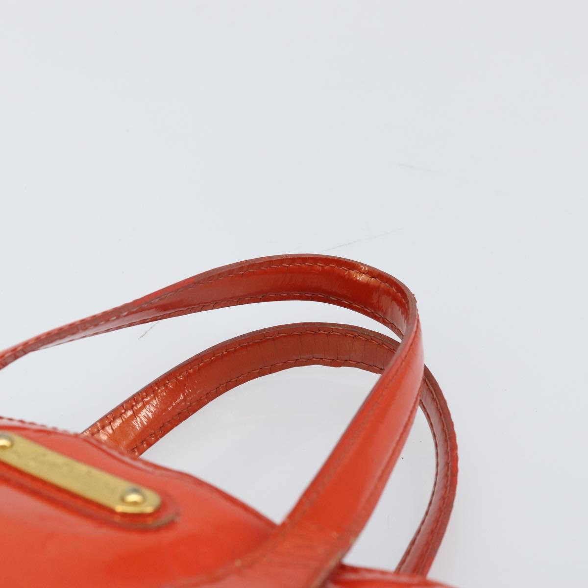 LOUIS VUITTON Monogram Vernis Wilshire PM Bag Orenge Sunset M93644 Auth BA10354
