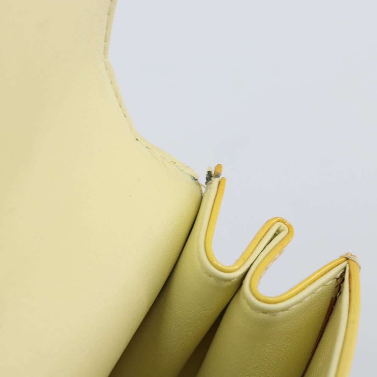 LOUIS VUITTON Monogram Vernis Spring Street Bag Lime Yellow M91068 Auth BA10357