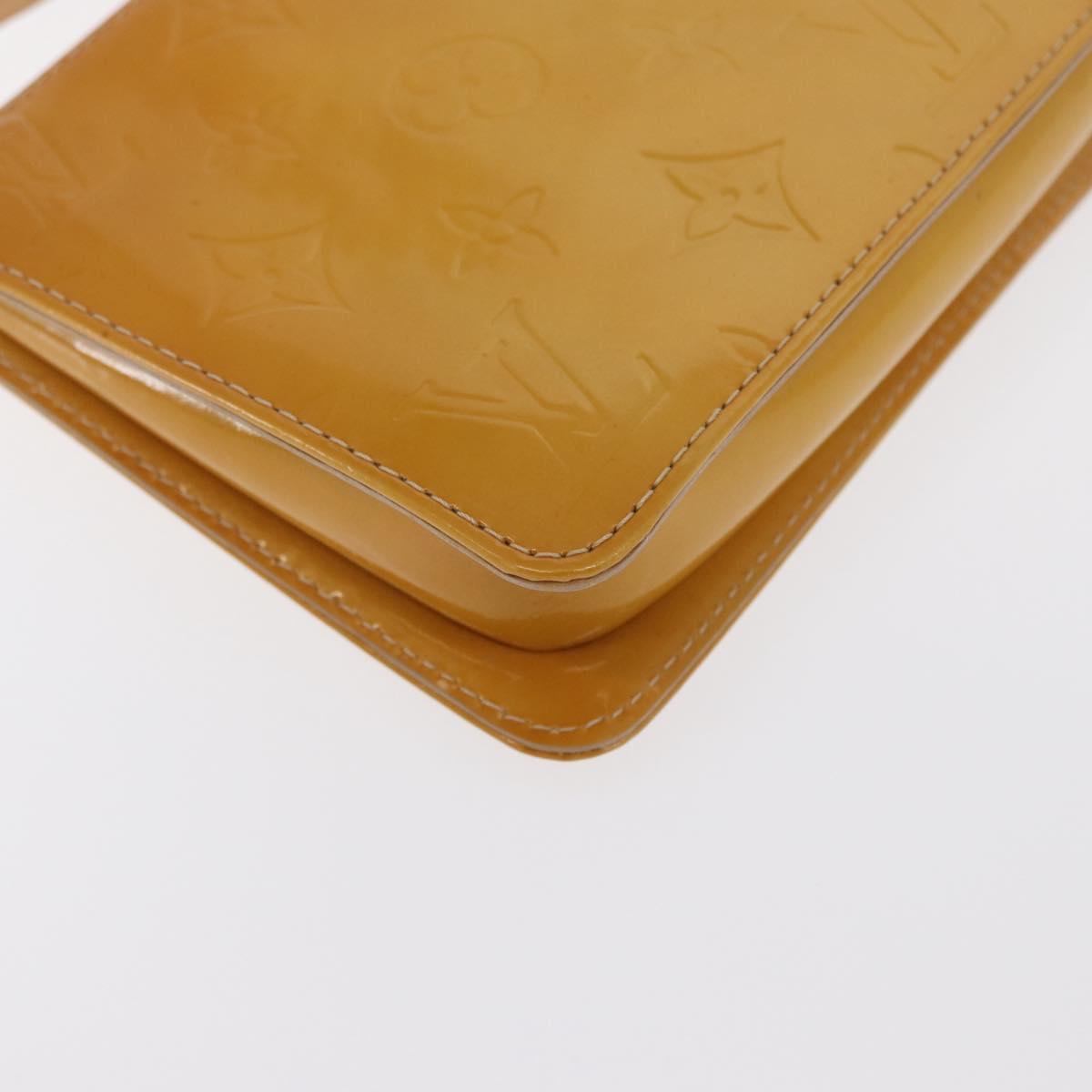 LOUIS VUITTON Vernis Lexington Accessory Pouch Beige M91010 LV Auth BA10359