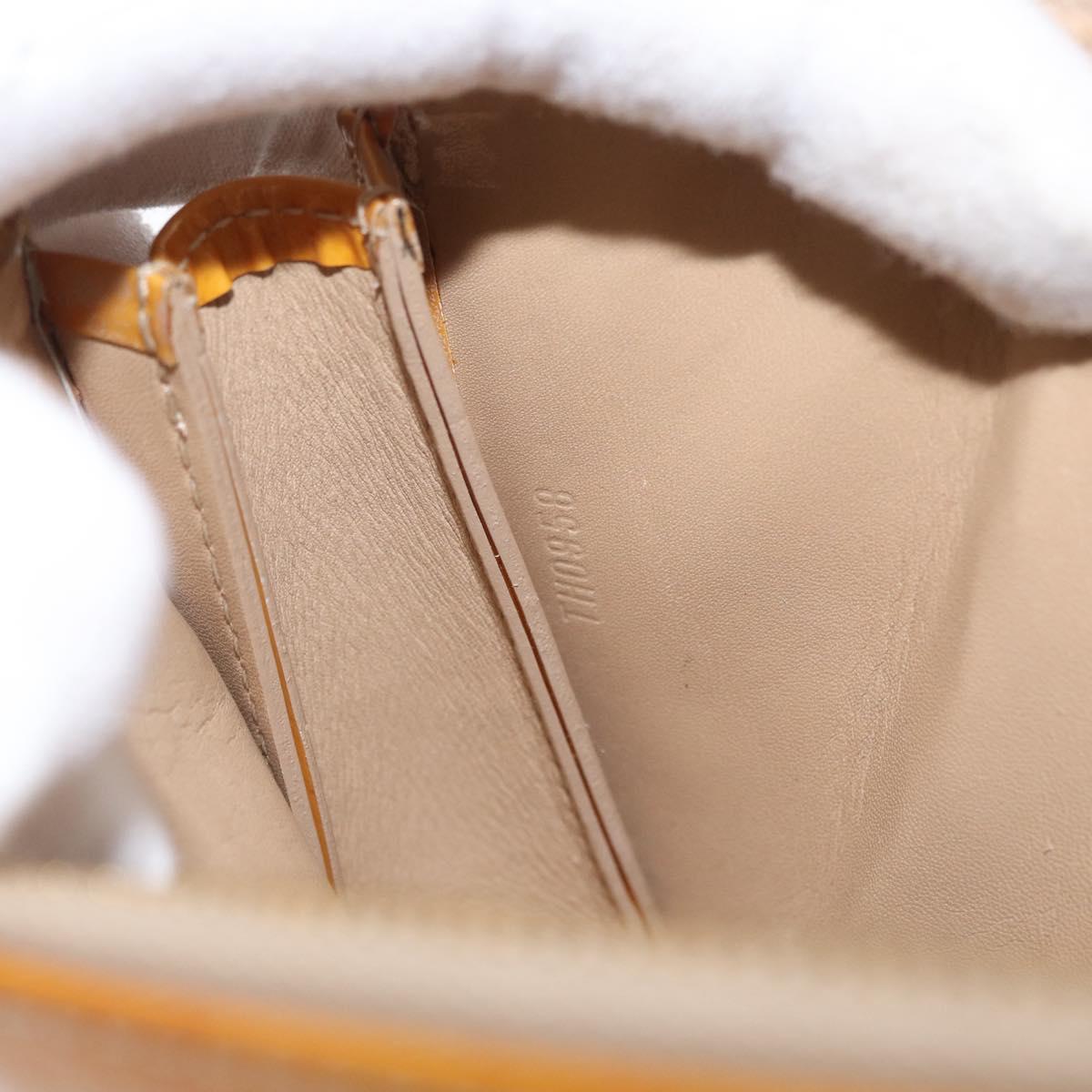 LOUIS VUITTON Vernis Lexington Accessory Pouch Beige M91010 LV Auth BA10359
