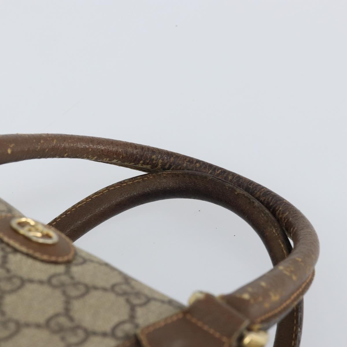 GUCCI GG Supreme Web Sherry Line Bag PVC Beige 002 115 6697 4023 Auth BA10364