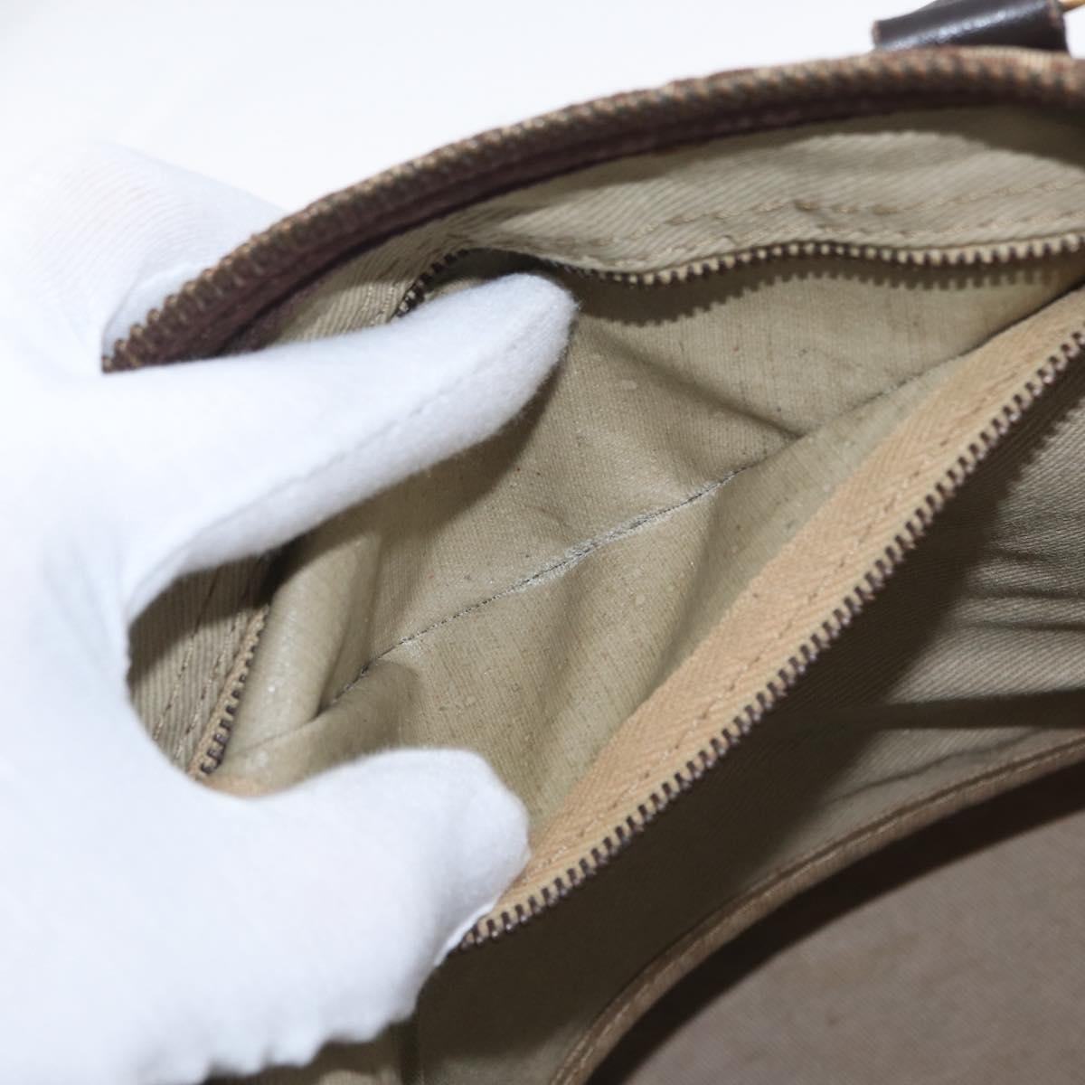 Christian Dior Trotter Canvas Boston Bag Brown Gold Auth BA10366
