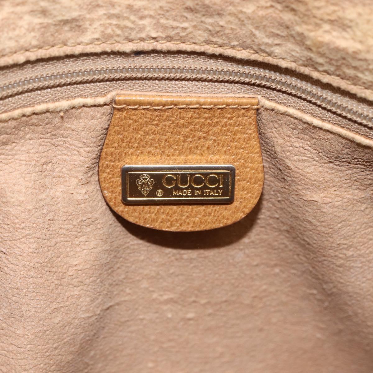 GUCCI Micro GG Supreme Hand Bag PVC Beige Gold 000 40 0207 Auth BA10367