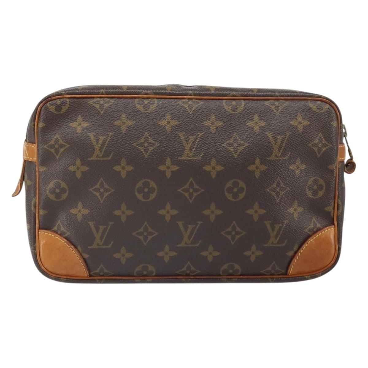 LOUIS VUITTON Monogram Compiegne 28 Clutch Bag M51845 LV Auth BA10368