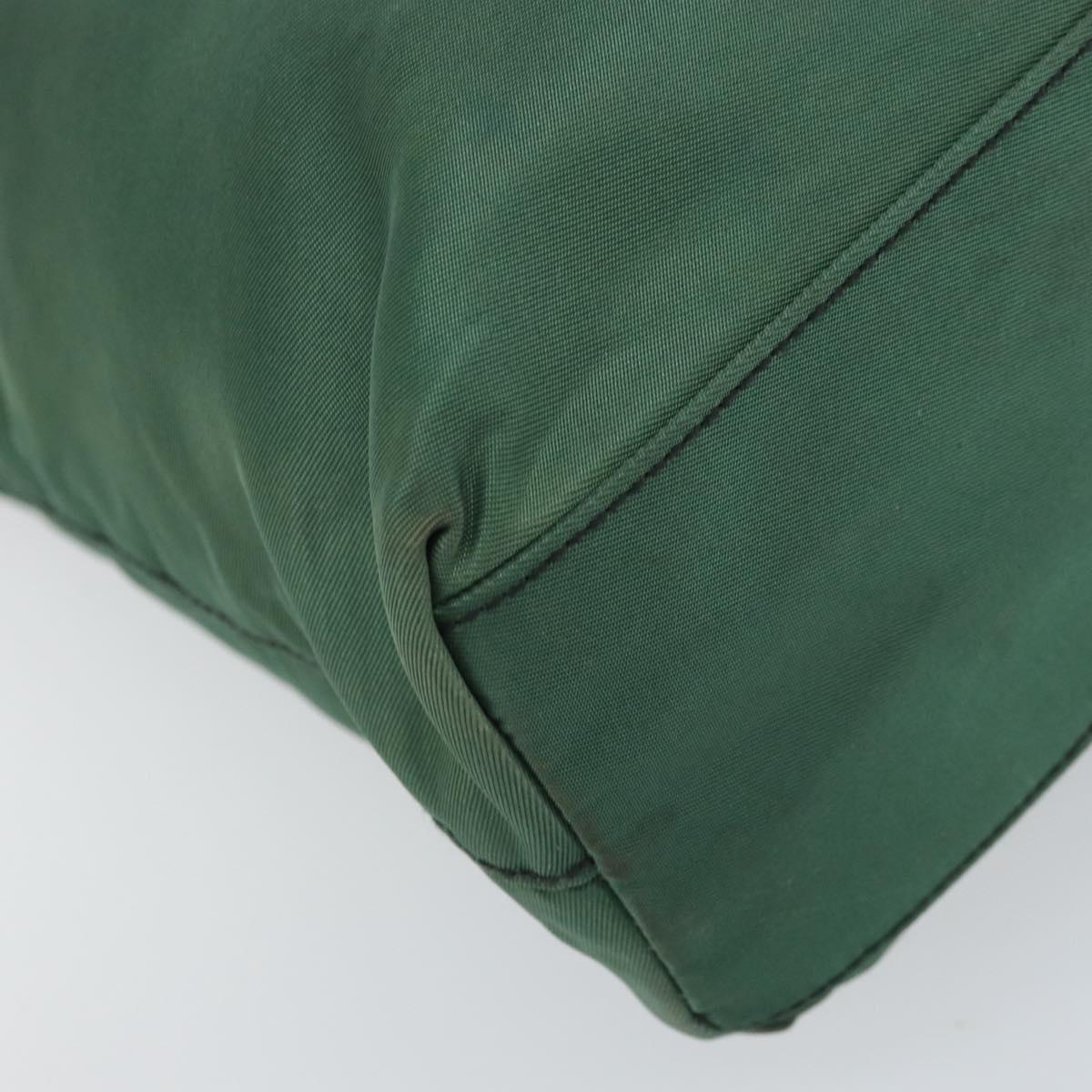 PRADA Tote Bag Nylon Green Auth BA10373