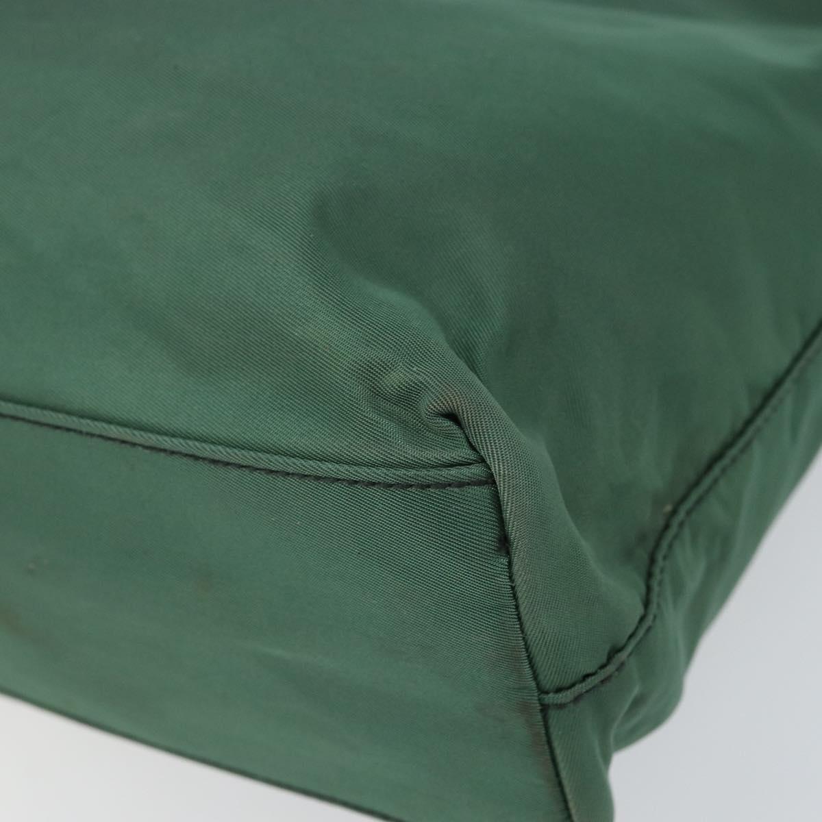 PRADA Tote Bag Nylon Green Auth BA10373