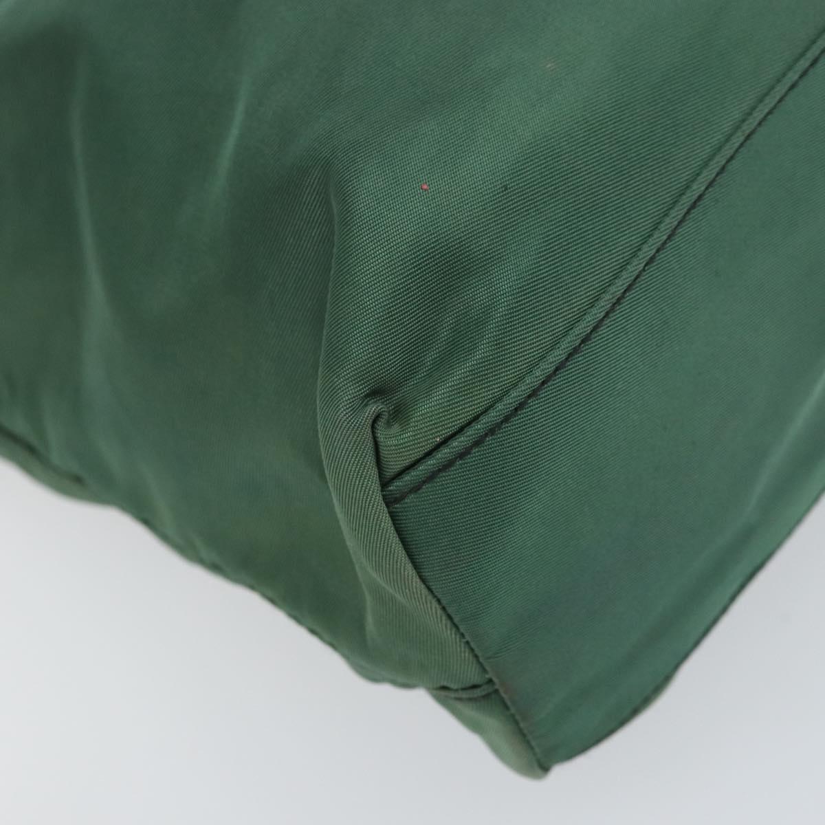 PRADA Tote Bag Nylon Green Auth BA10373