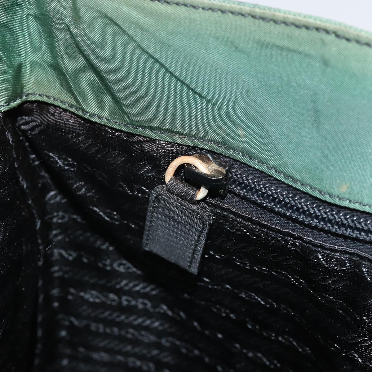 PRADA Tote Bag Nylon Green Auth BA10373