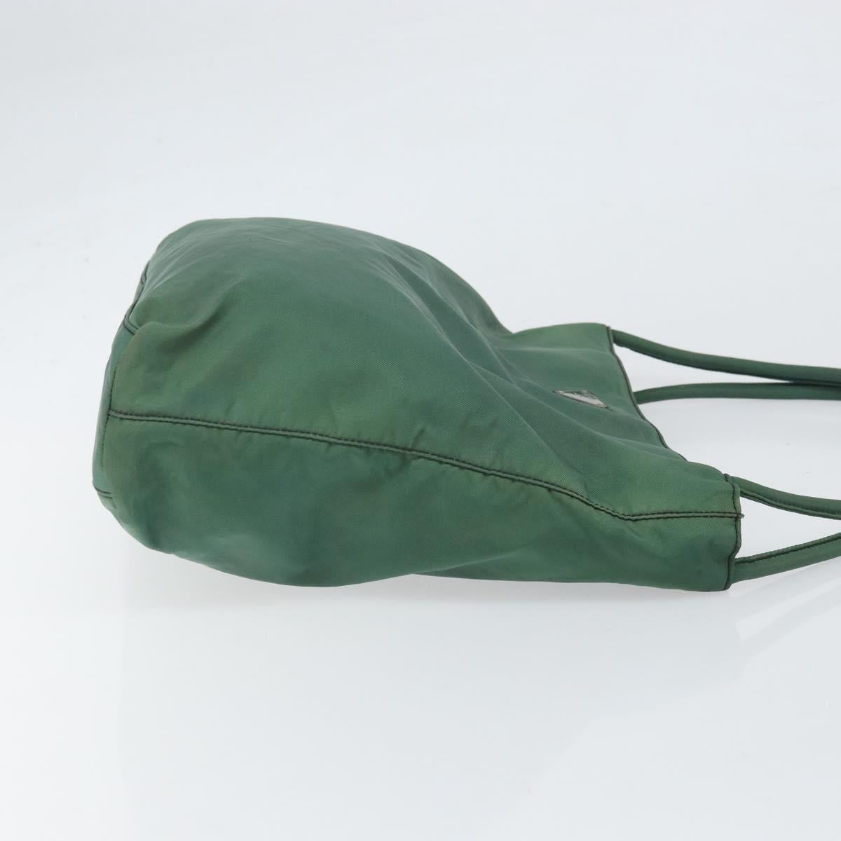 PRADA Tote Bag Nylon Green Auth BA10373