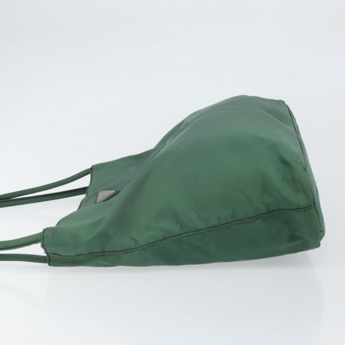 PRADA Tote Bag Nylon Green Auth BA10373