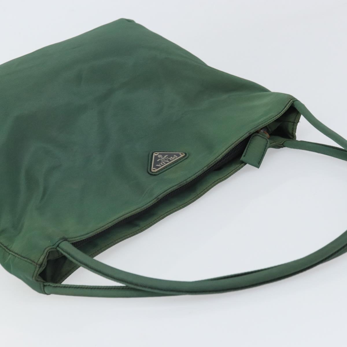 PRADA Tote Bag Nylon Green Auth BA10373