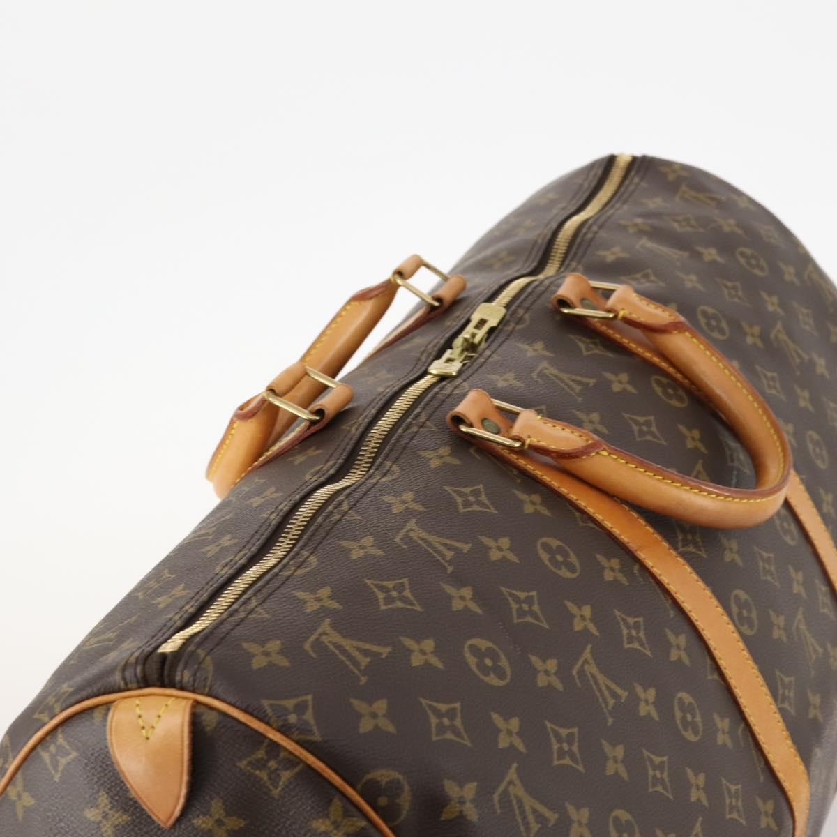 LOUIS VUITTON Monogram Keepall 55 Boston Bag M41424 LV Auth BA10377