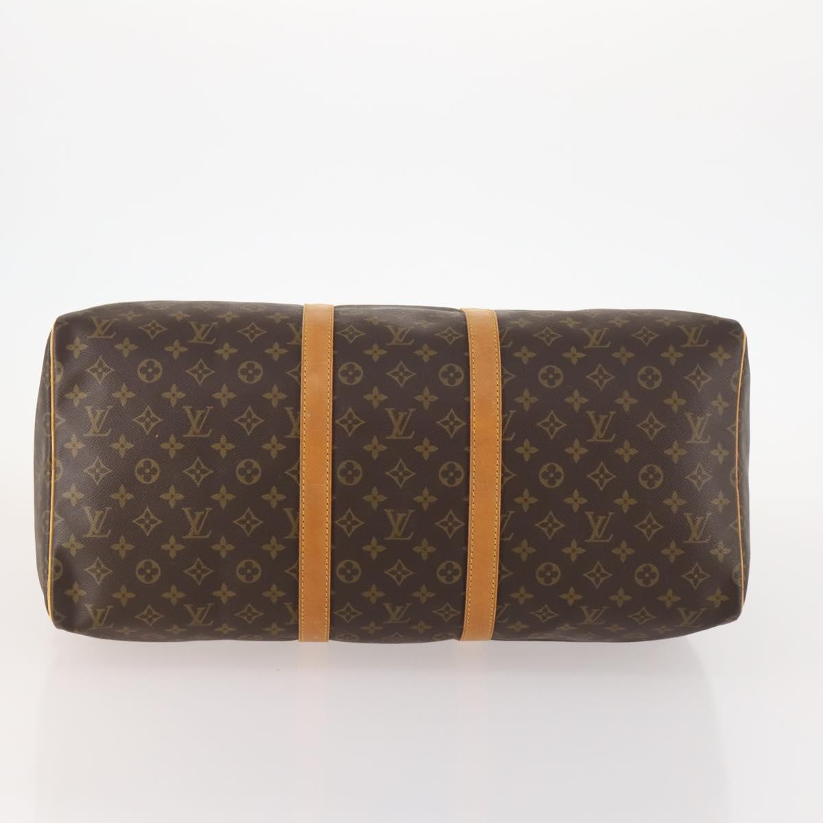 LOUIS VUITTON Monogram Keepall 55 Boston Bag M41424 LV Auth BA10384