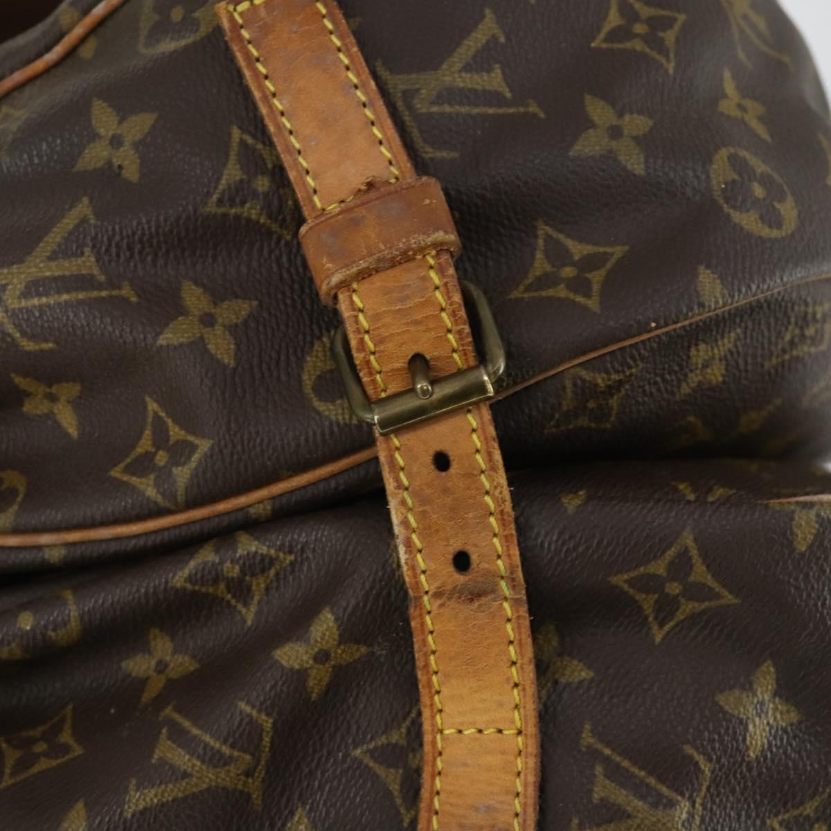 LOUIS VUITTON Monogram Saumur 35 Shoulder Bag M42254 LV Auth BA10390