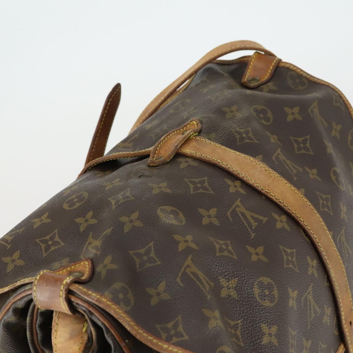 LOUIS VUITTON Monogram Saumur 35 Shoulder Bag M42254 LV Auth BA10390