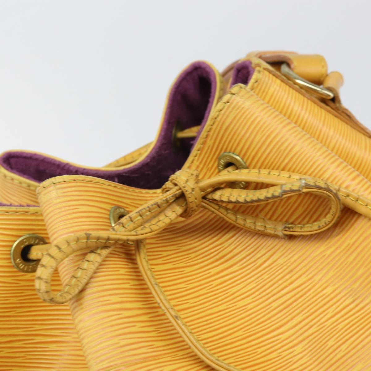 LOUIS VUITTON Epi Petit Noe Shoulder Bag Yellow M44109 LV Auth BA10392