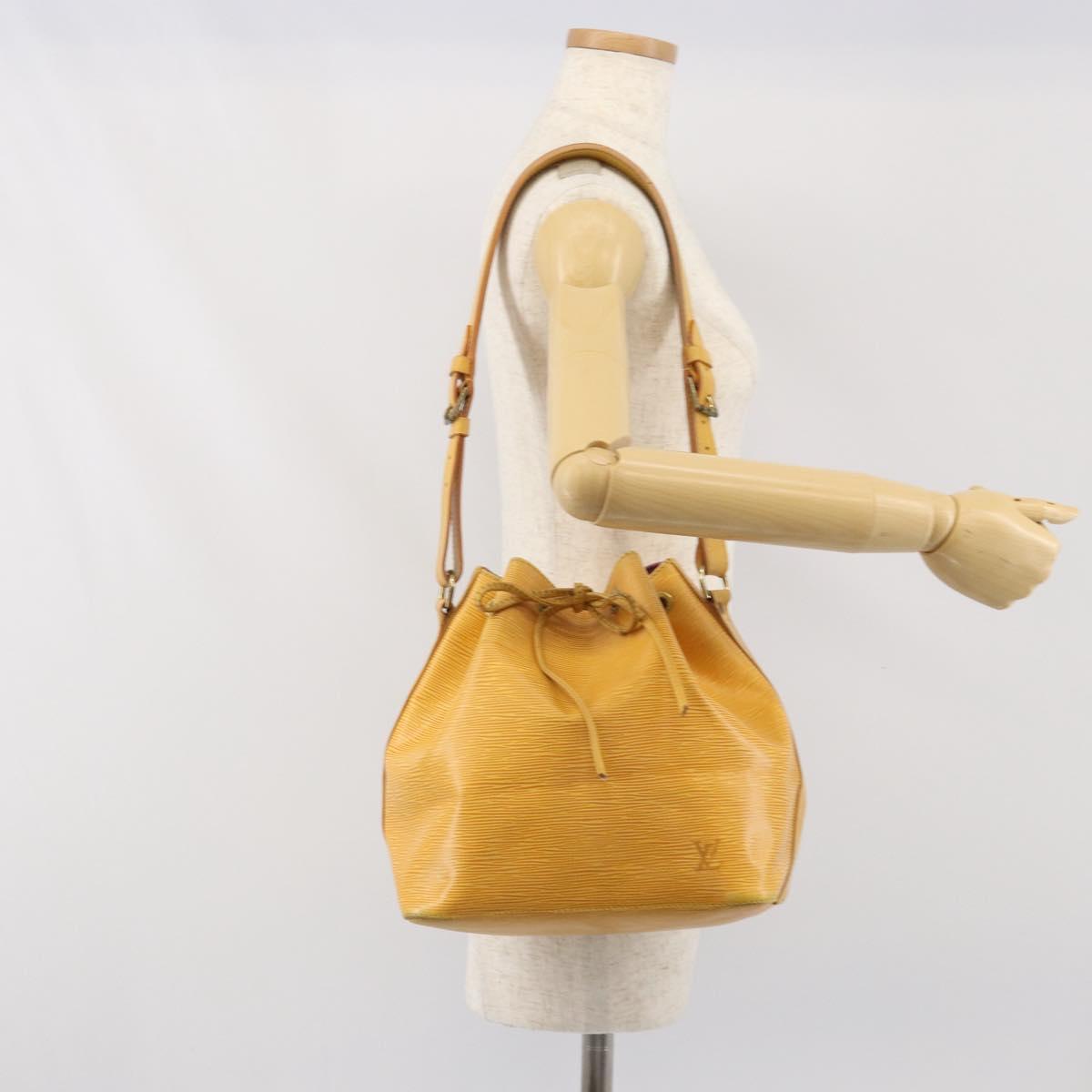 LOUIS VUITTON Epi Petit Noe Shoulder Bag Yellow M44109 LV Auth BA10392