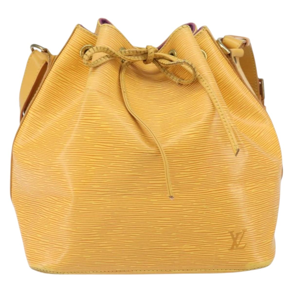 LOUIS VUITTON Epi Petit Noe Shoulder Bag Yellow M44109 LV Auth BA10392