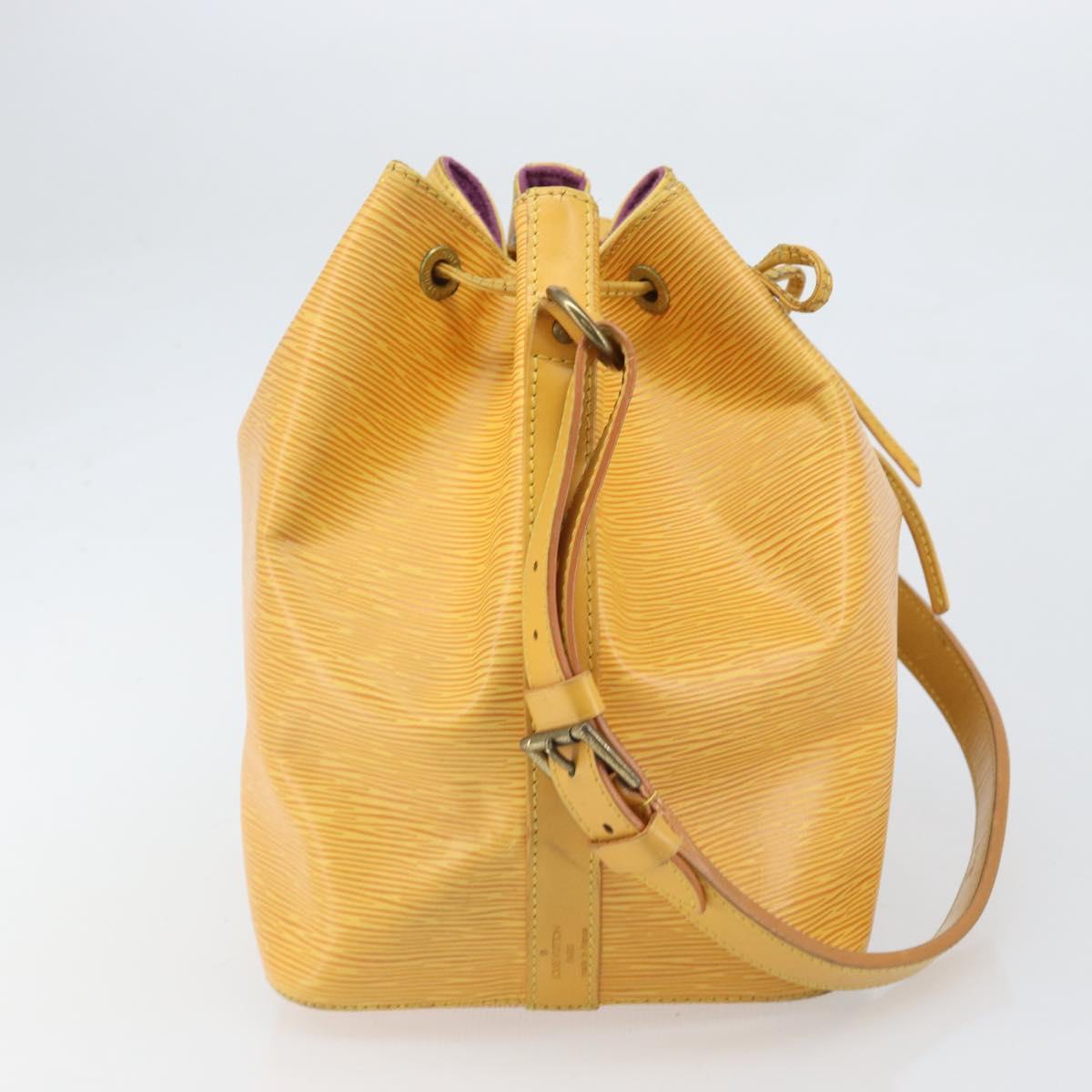 LOUIS VUITTON Epi Petit Noe Shoulder Bag Yellow M44109 LV Auth BA10392