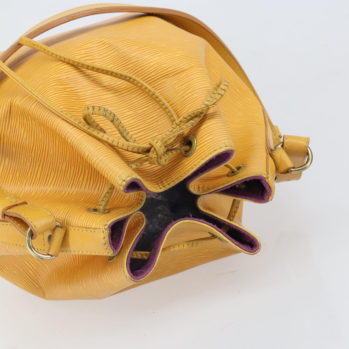 LOUIS VUITTON Epi Petit Noe Shoulder Bag Yellow M44109 LV Auth BA10392