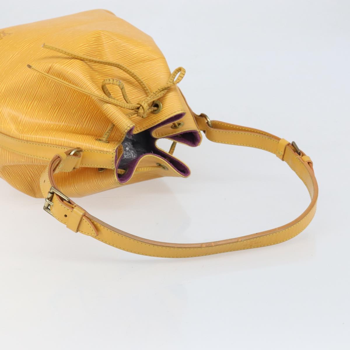 LOUIS VUITTON Epi Petit Noe Shoulder Bag Yellow M44109 LV Auth BA10392