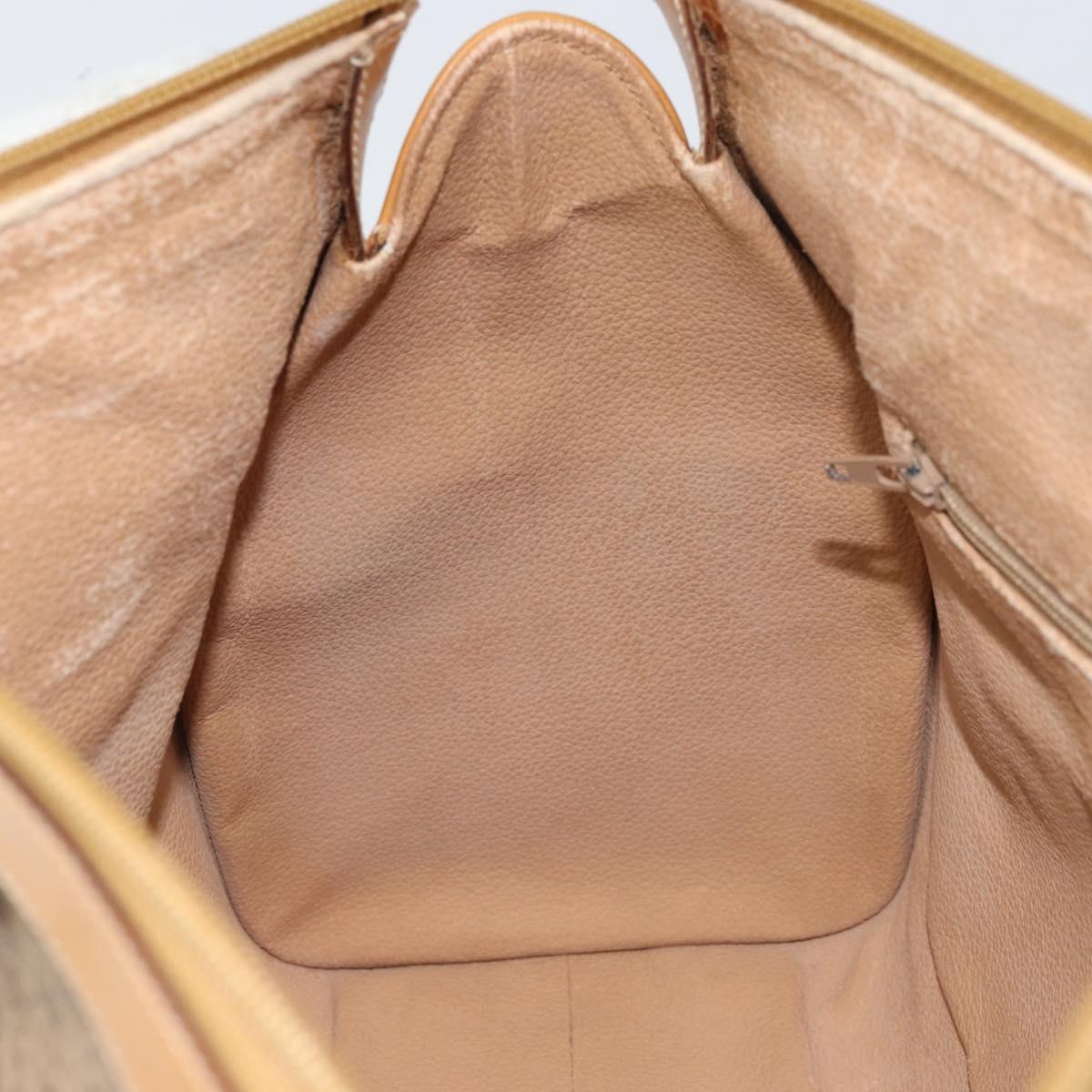 GUCCI Micro GG Supreme Hand Bag PVC Beige Gold 002 58 0219 Auth BA10396