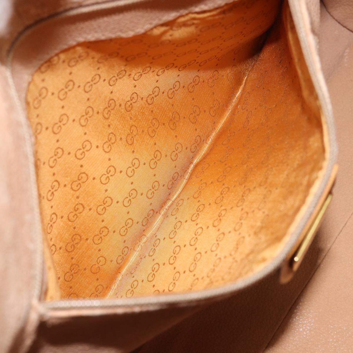 GUCCI Micro GG Supreme Hand Bag PVC Beige Gold 002 58 0219 Auth BA10396