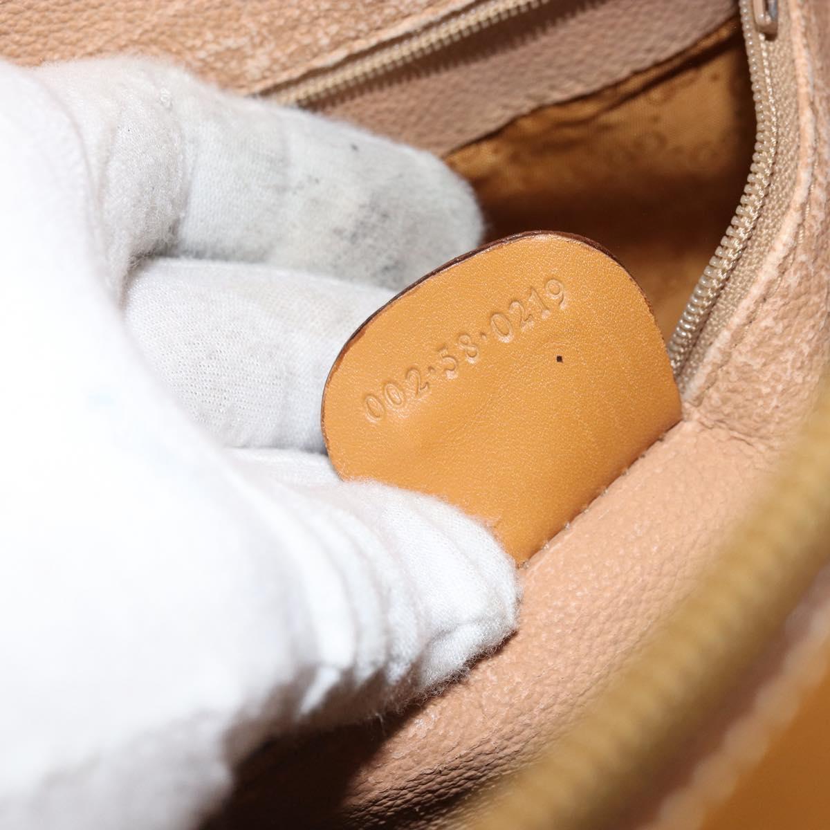 GUCCI Micro GG Supreme Hand Bag PVC Beige Gold 002 58 0219 Auth BA10396