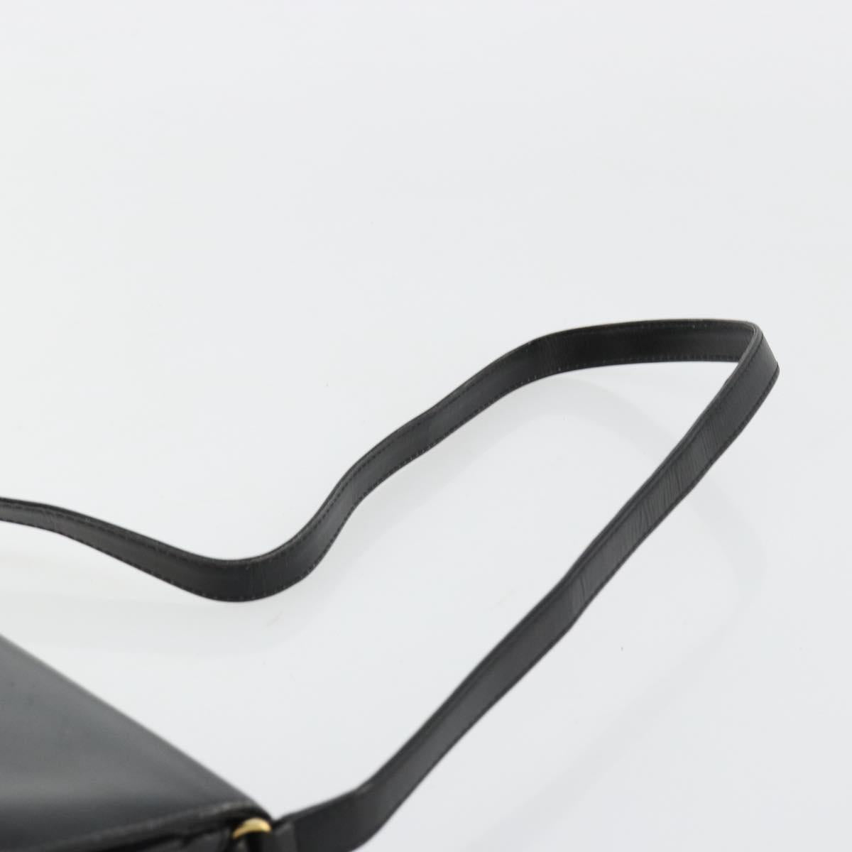 GUCCI Shoulder Bag Leather Gold Black Auth BA10403