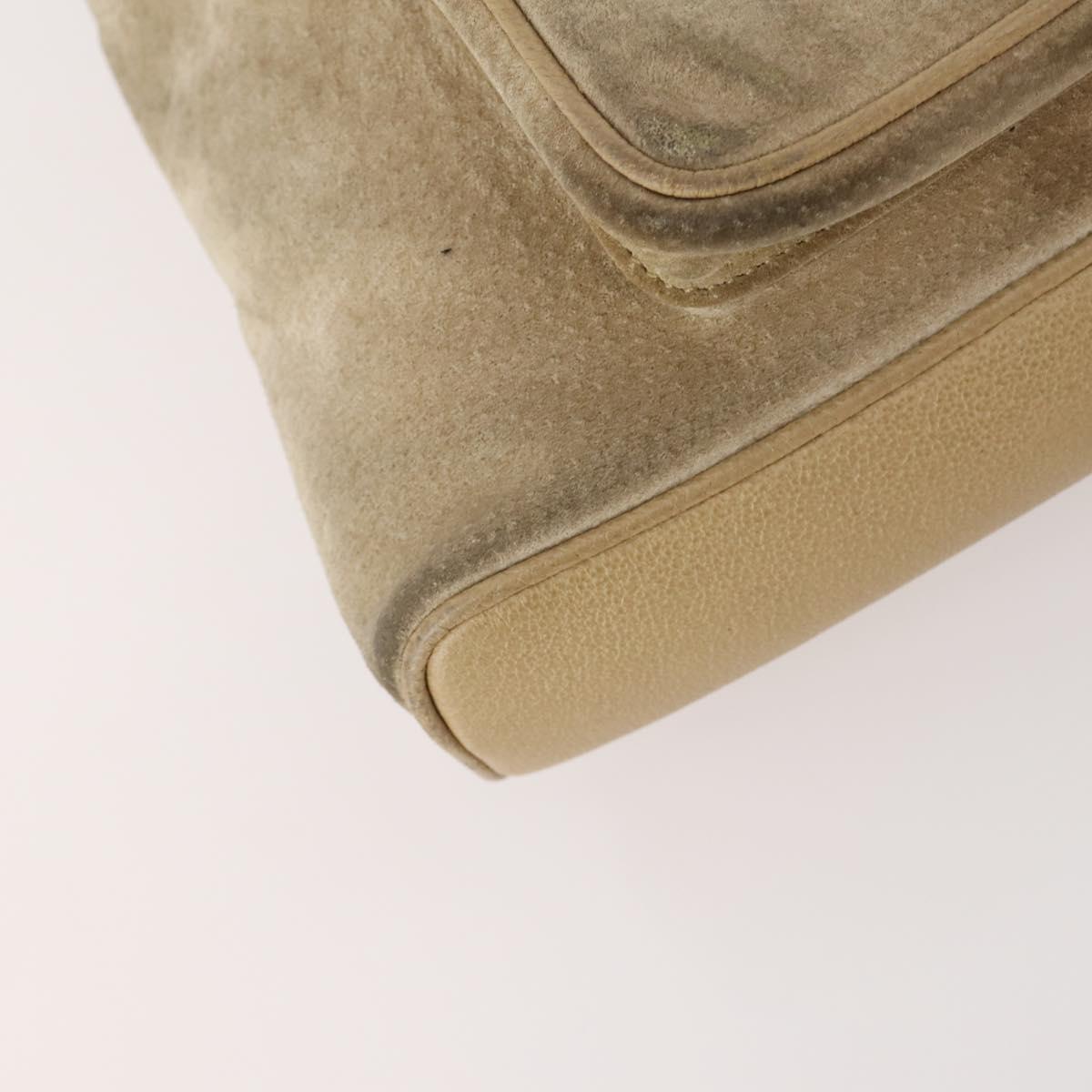 GUCCI Bamboo Backpack Suede Leather Black Gold 003 2058 0030 Auth BA10404