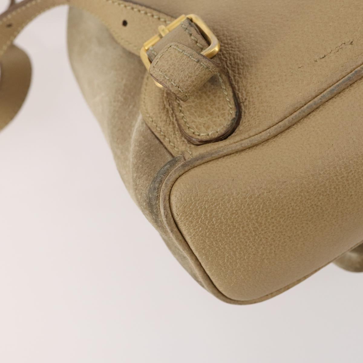 GUCCI Bamboo Backpack Suede Leather Black Gold 003 2058 0030 Auth BA10404