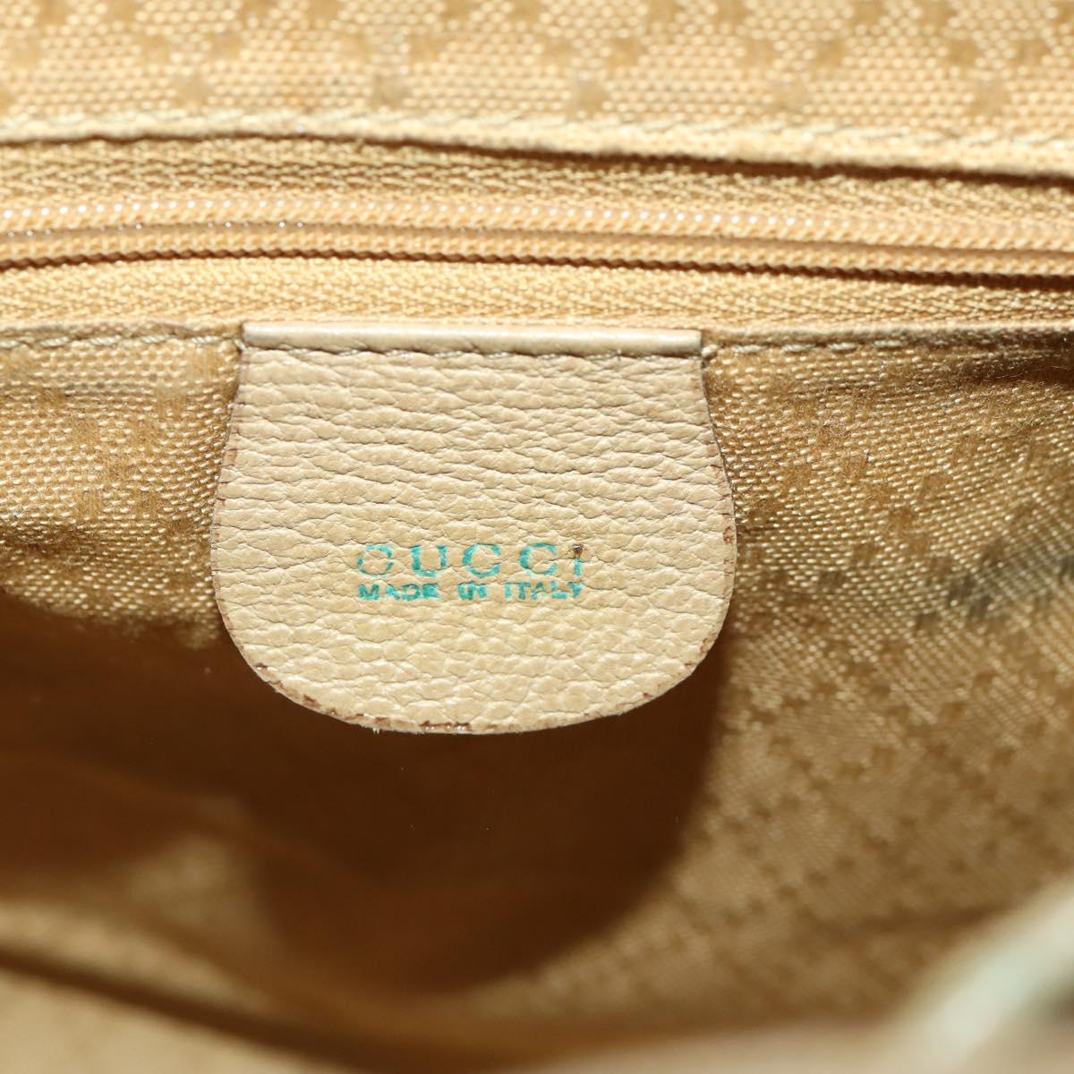 GUCCI Bamboo Backpack Suede Leather Black Gold 003 2058 0030 Auth BA10404