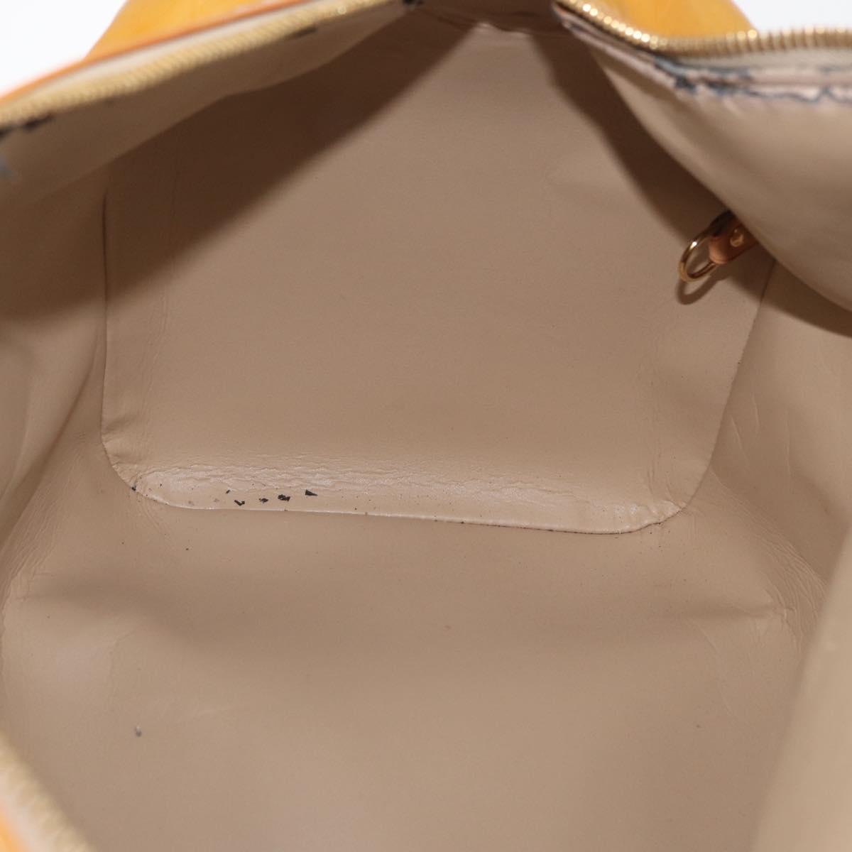 LOUIS VUITTON Monogram Vernis Mercer Boston Bag Beige M91000 LV Auth BA10406