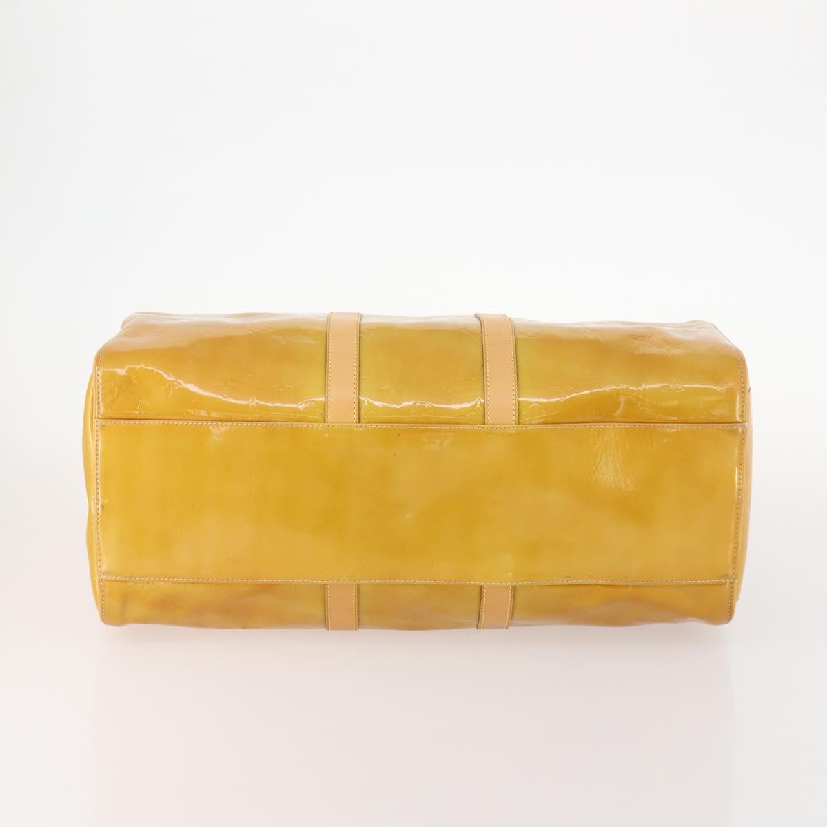 LOUIS VUITTON Monogram Vernis Mercer Boston Bag Beige M91000 LV Auth BA10406