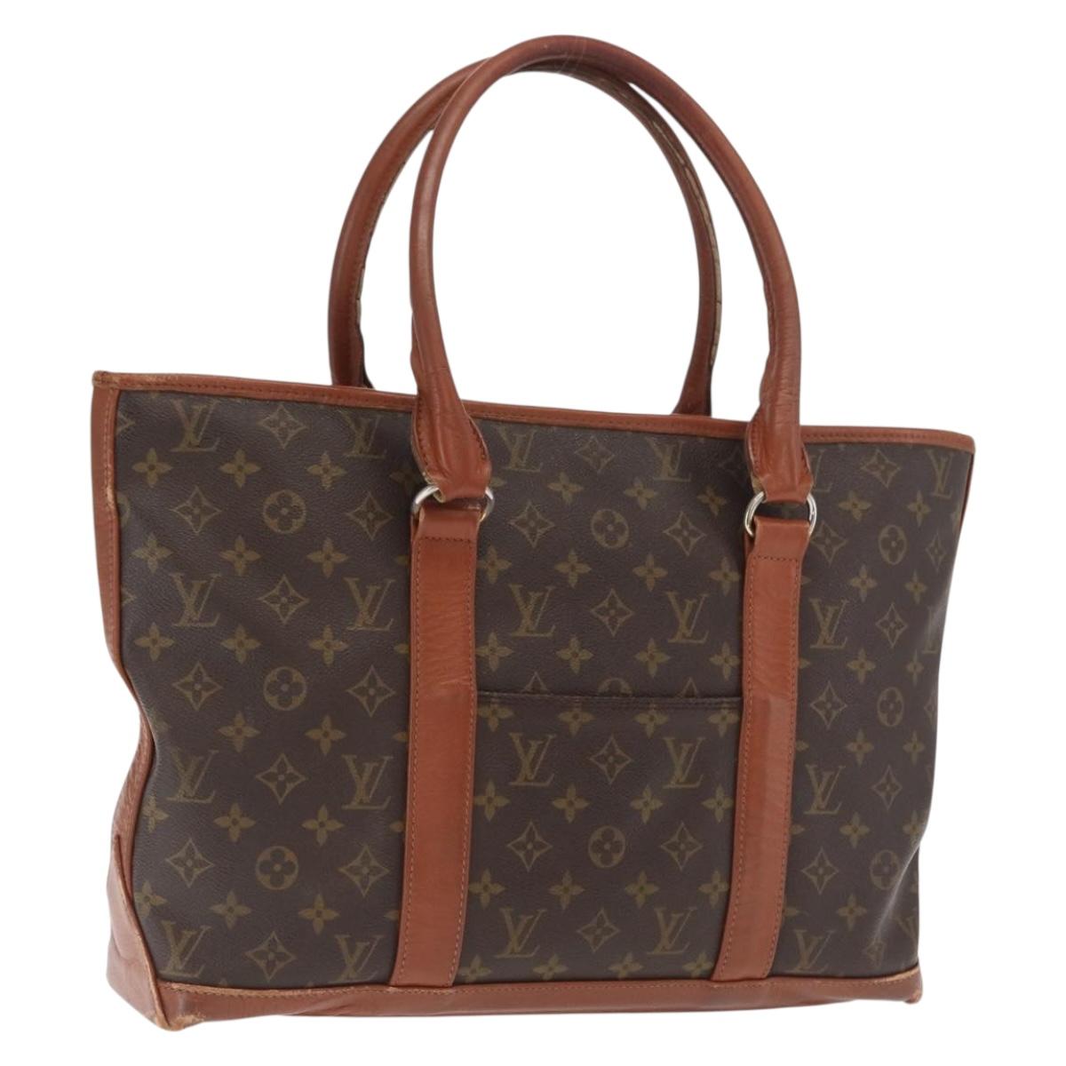 LOUIS VUITTON Monogram Sac Weekend PM Hand Bag M42425 LV Auth BA10407