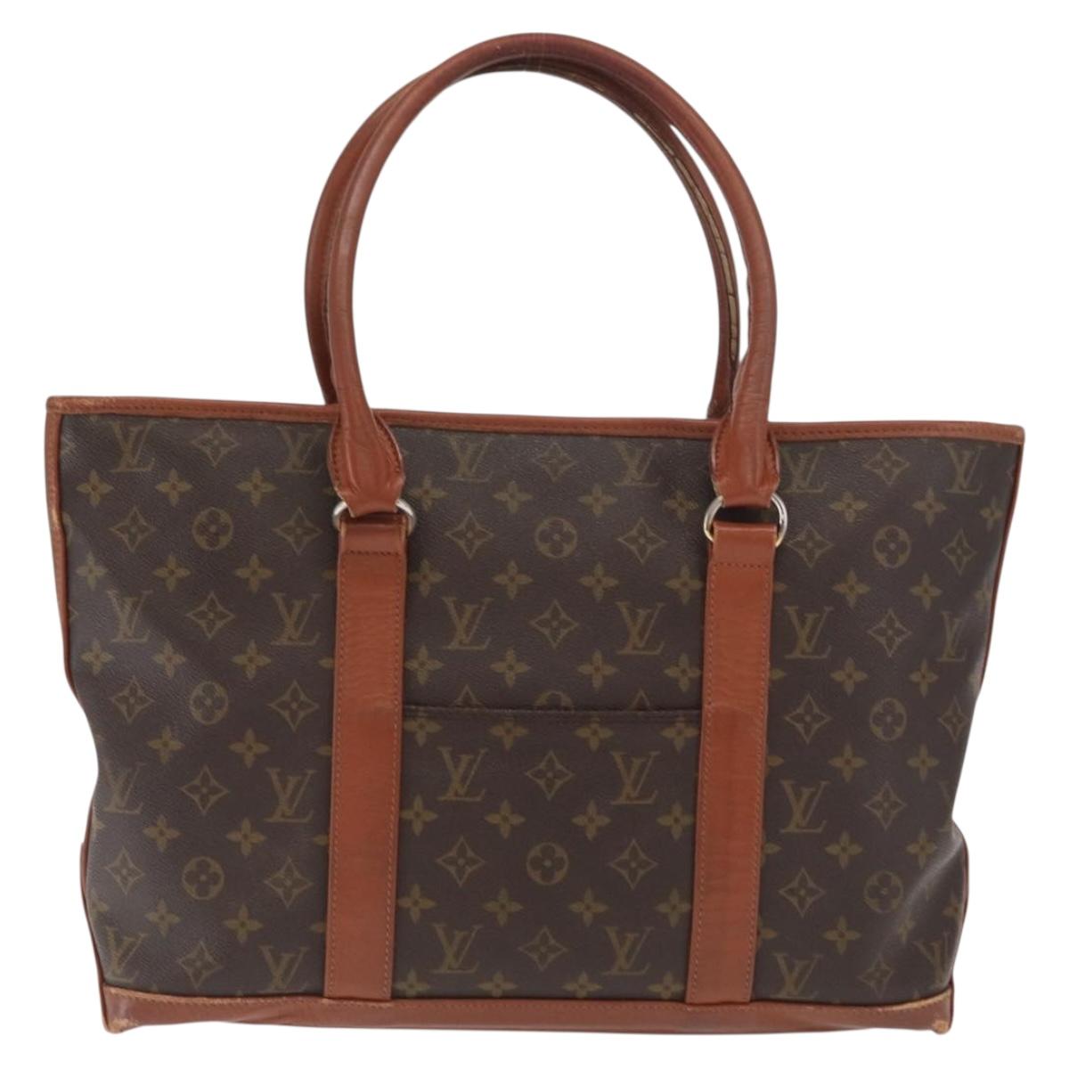 LOUIS VUITTON Monogram Sac Weekend PM Hand Bag M42425 LV Auth BA10407