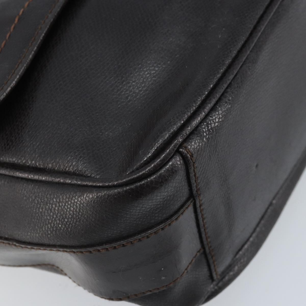 Salvatore Ferragamo Shoulder Bag Leather Brown Gold Auth BA10411