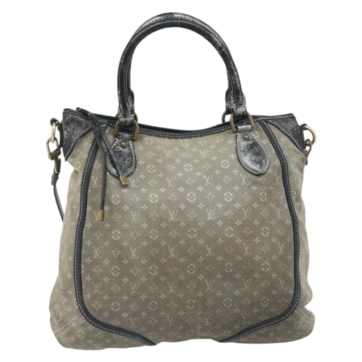 LOUIS VUITTON Monogram Idylle Buzasu Anjoul Hand Bag Platine M95622 Auth BA10412