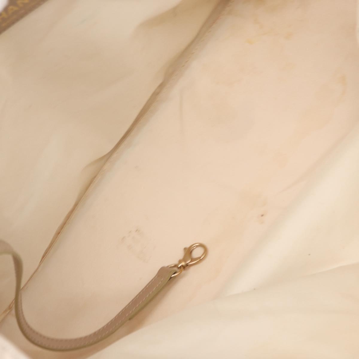 CHANEL New Travel Line Tote Bag Nylon Beige Gold CC Auth BA10414
