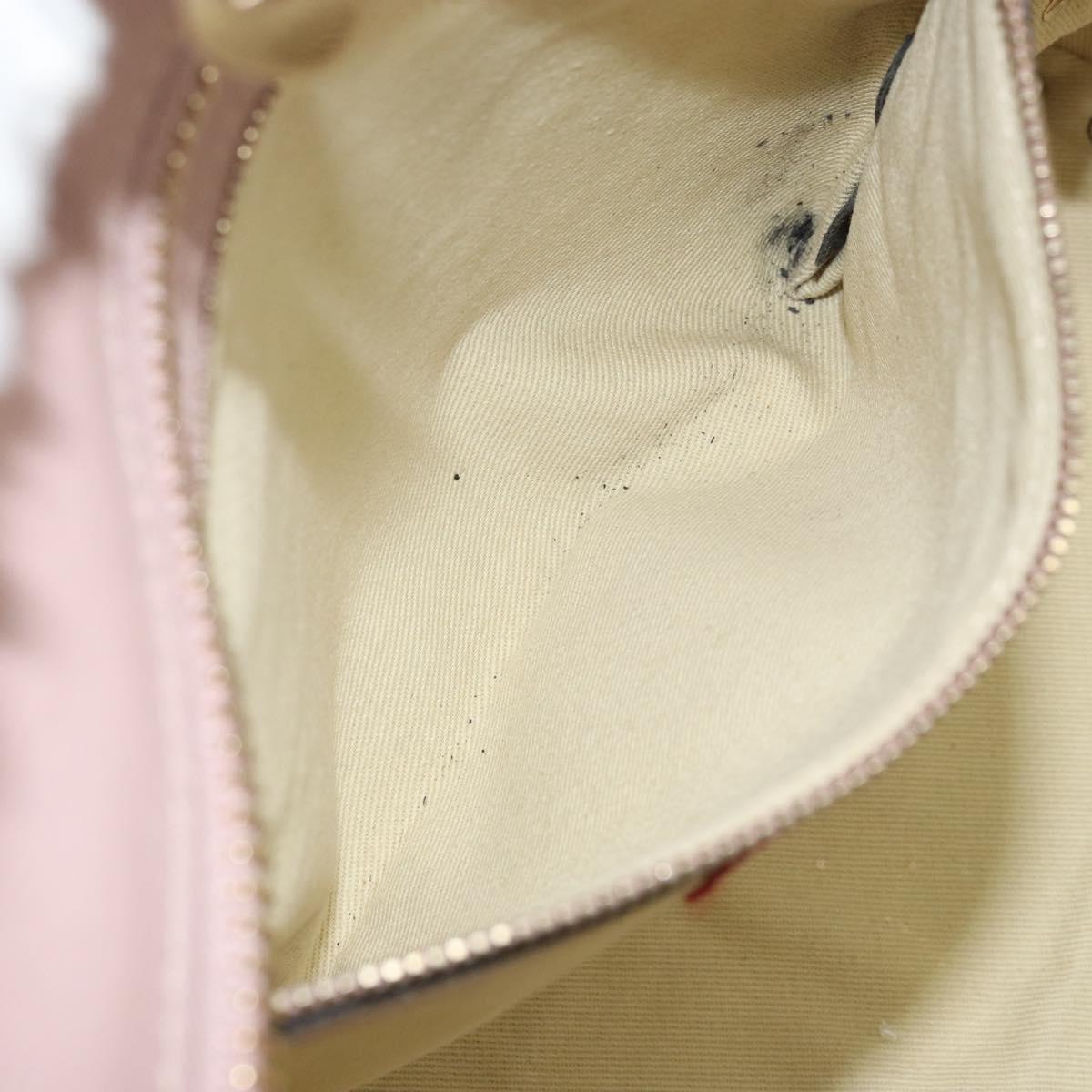 VALENTINO Tote Bag Leather 2way Pink Gold Auth BA10420