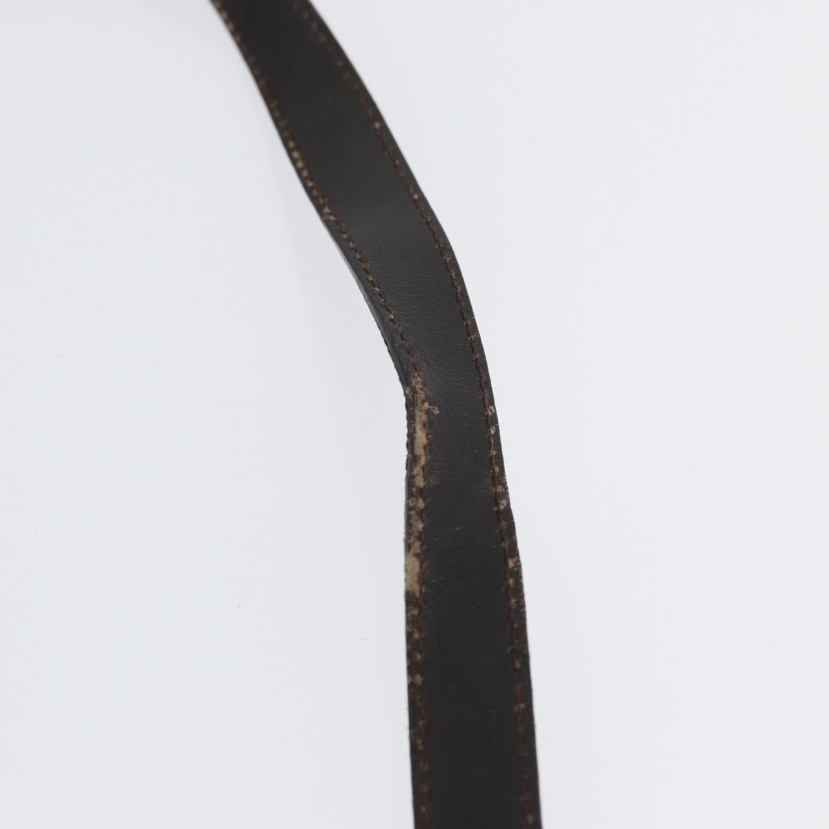 Salvatore Ferragamo Gancini Hand Bag Suede 2way Brown Gold Auth BA10426