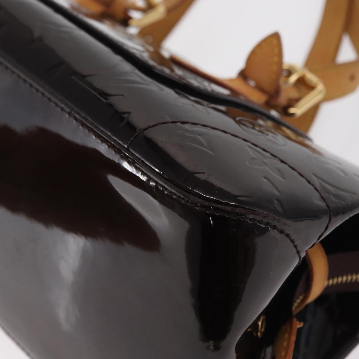 LOUIS VUITTON Monogram Vernis Rosewood Avenue Bag Amarante M93510 Auth BA10440
