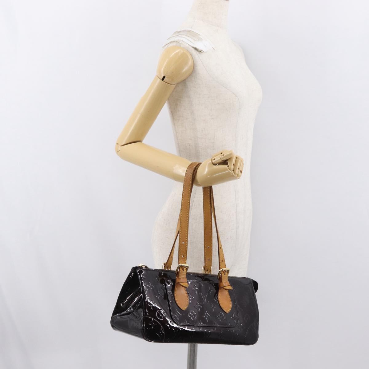 LOUIS VUITTON Monogram Vernis Rosewood Avenue Bag Amarante M93510 Auth BA10440
