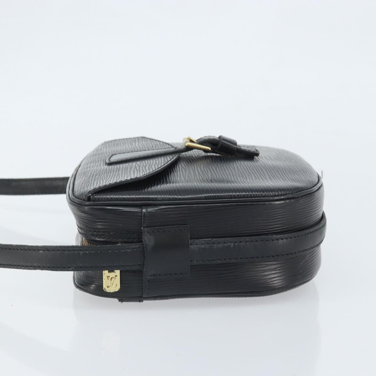 LOUIS VUITTON Epi Jeune Fille MM Shoulder Bag Black M52152 LV Auth BA10442