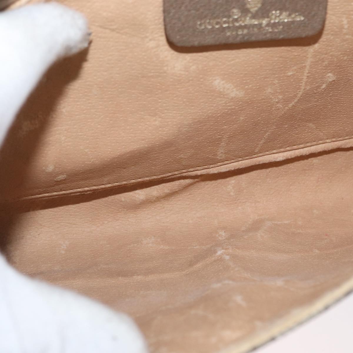 GUCCI GG Supreme Shoulder Bag PVC Beige Gold 904 02 050 Auth BA10453