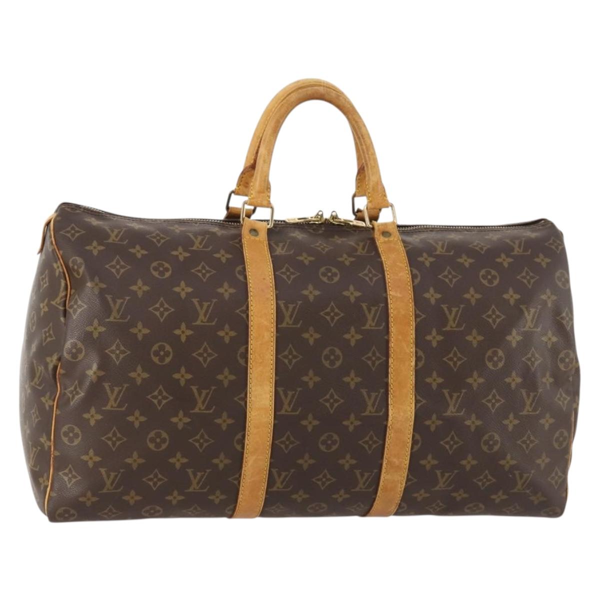 LOUIS VUITTON Monogram Keepall 50 Boston Bag M41426 LV Auth BA10469