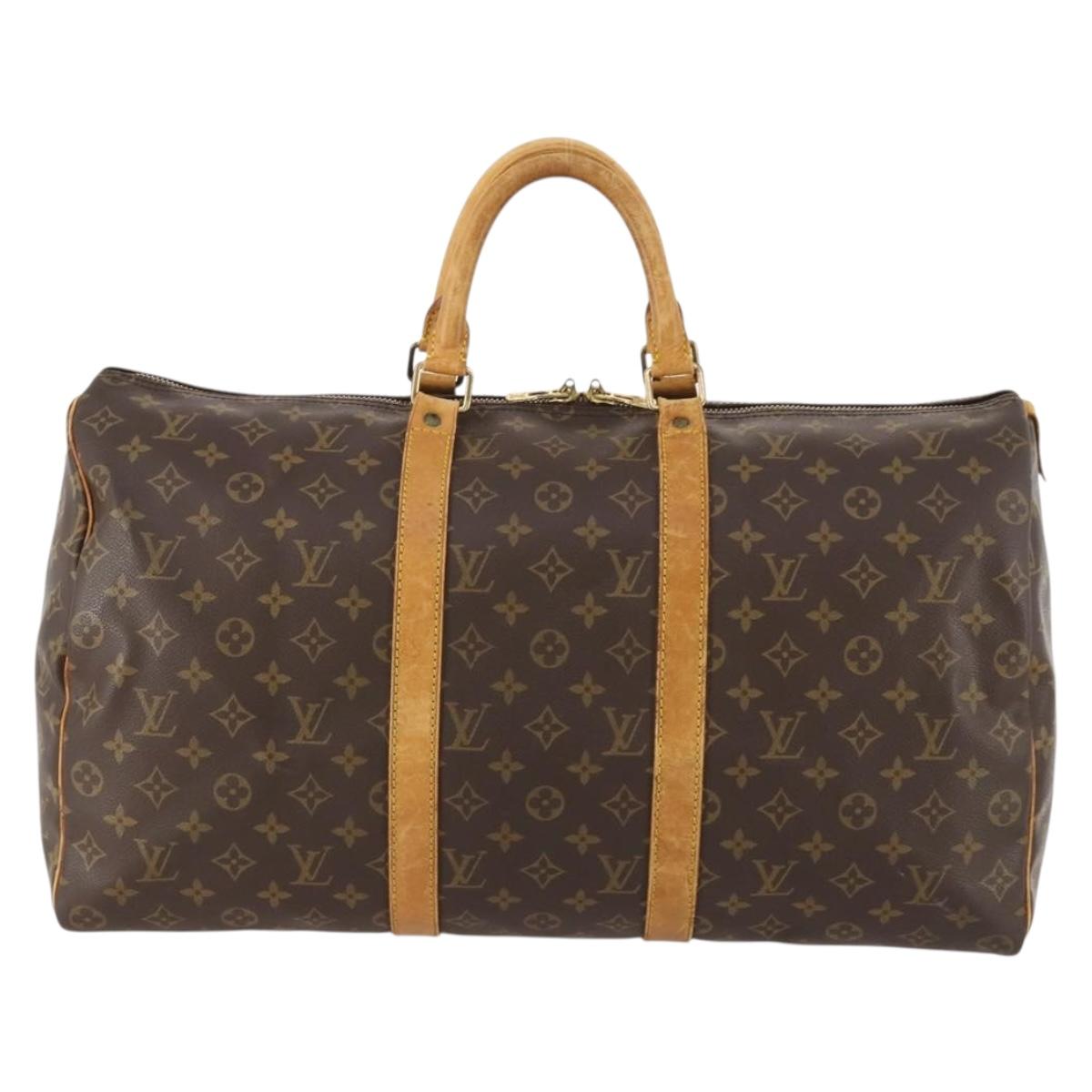 LOUIS VUITTON Monogram Keepall 50 Boston Bag M41426 LV Auth BA10469